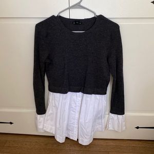 Club Monaco blouse trim sweater